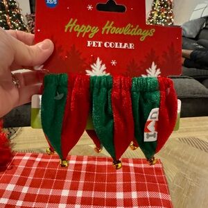 Happy Howlidays Pet Collar - Red and Green